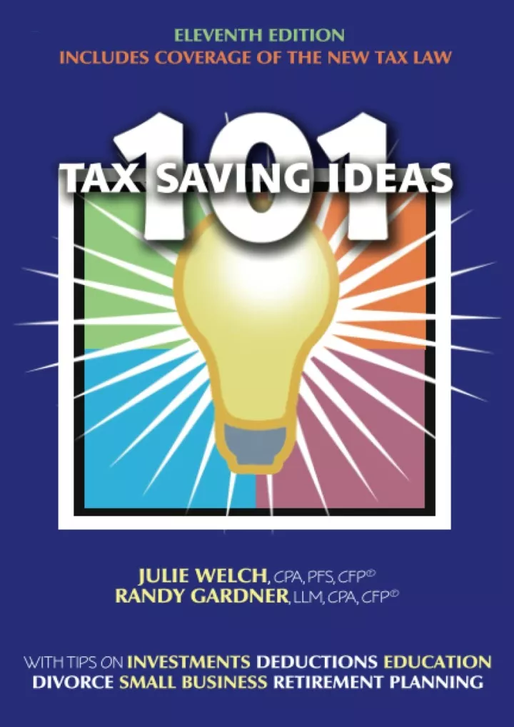 101 tax saving ideas