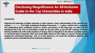 Top 10 Universities in Indian