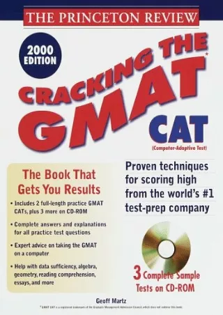 Download ⚡️PDF❤️ Princeton Review: Cracking the GMAT CAT with Sample Tests on CD-ROM, 2000