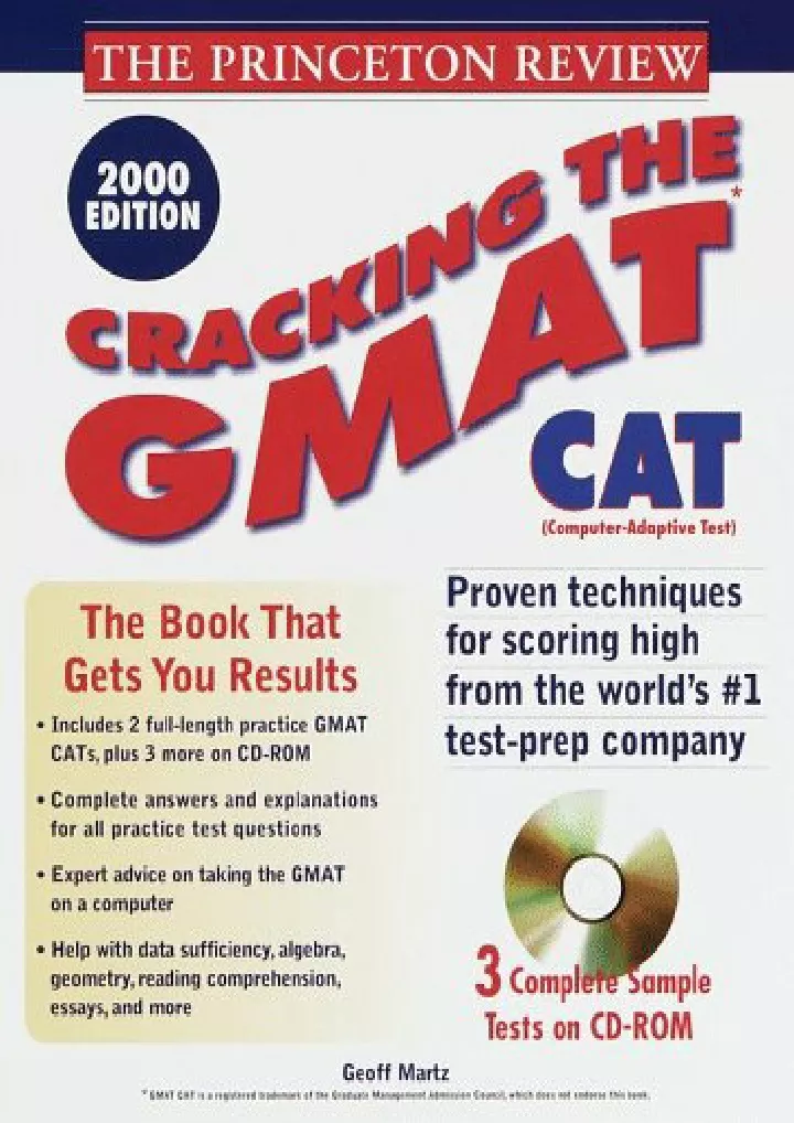 princeton review cracking the gmat cat with