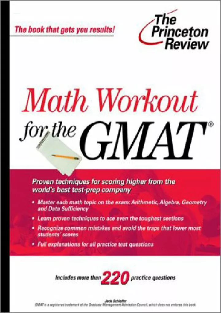 gmat math workout princeton review series