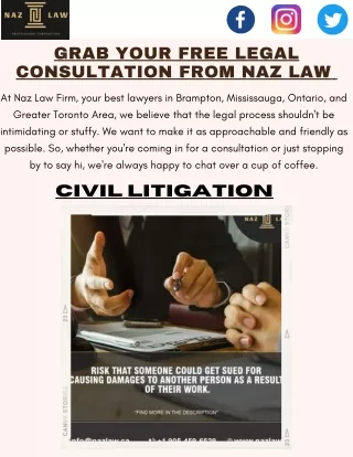 Lawyer Firm Office in Brampton Mississauga