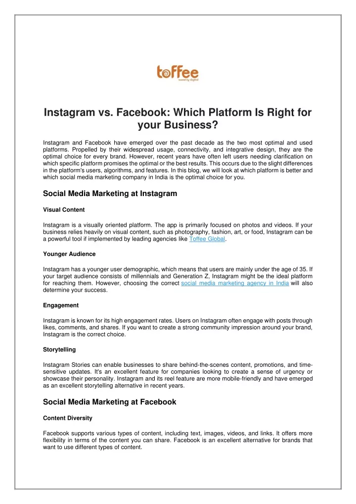 instagram vs facebook which platform is right