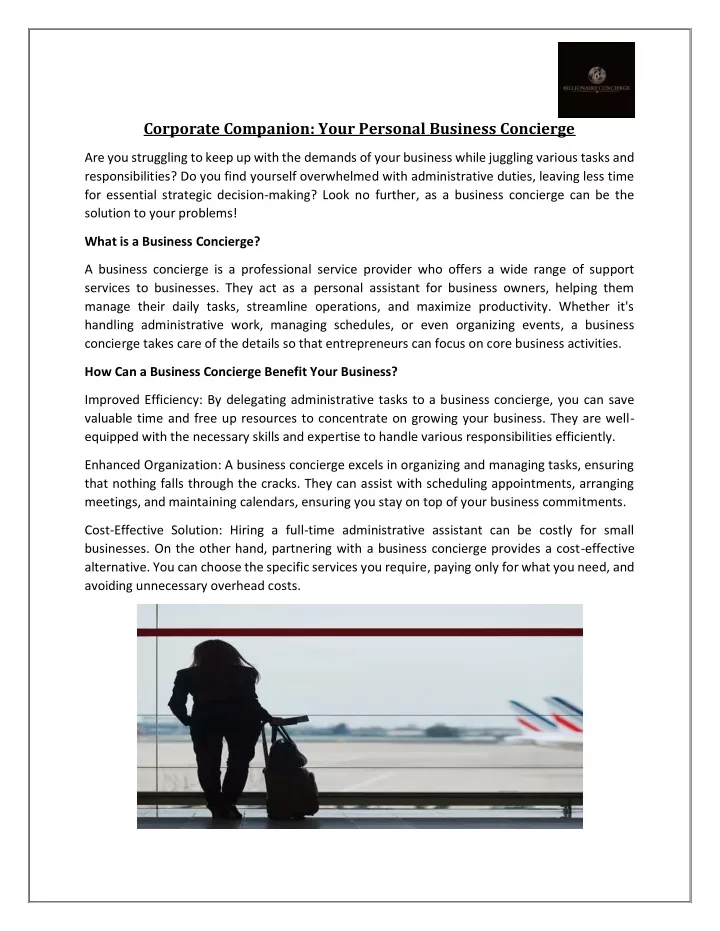 corporate companion your personal business