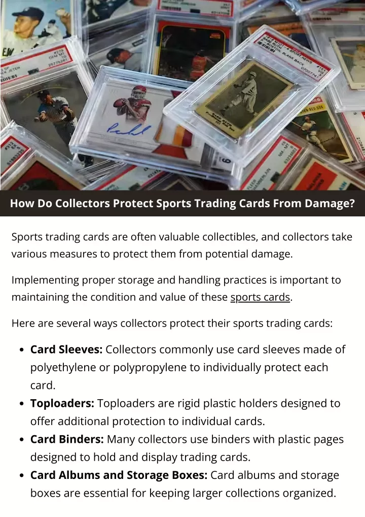 how do collectors protect sports trading cards