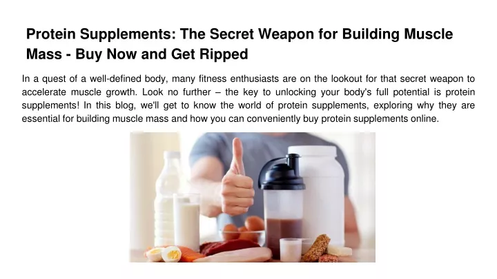 protein supplements the secret weapon for building muscle mass buy now and get ripped