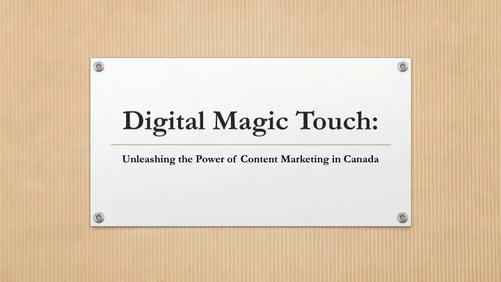 digital magic touch