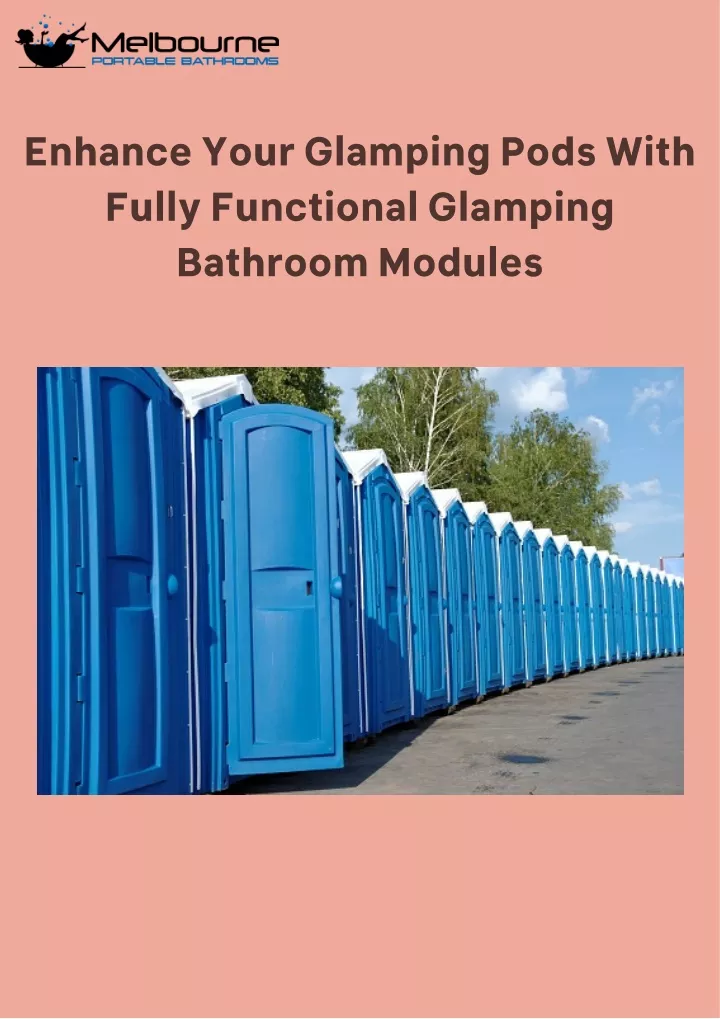 enhance your glamping pods with fully functional