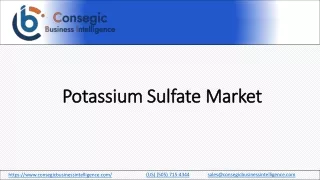 Potassium Sulfate Market Research Report, Growth Analysis, Emerging Trends