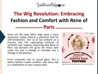 The Wig Revolution: Embracing Fashion and Comfort with Rene of Paris