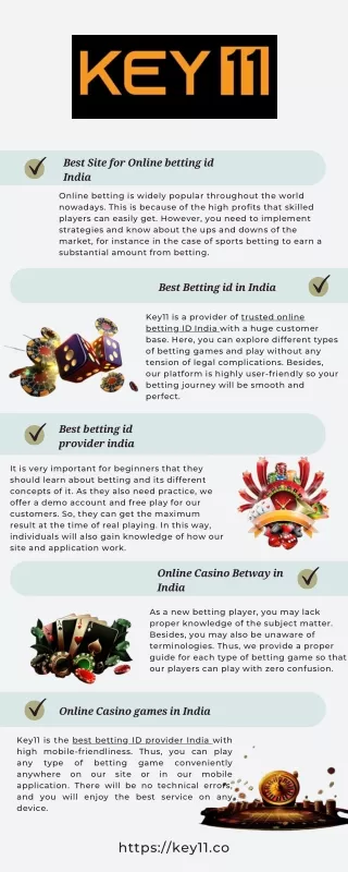 Key11 | Best site for online betting id in India