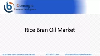 Rice Bran Oil Market Properties, Research, Outlook Analysis and Future Prospects
