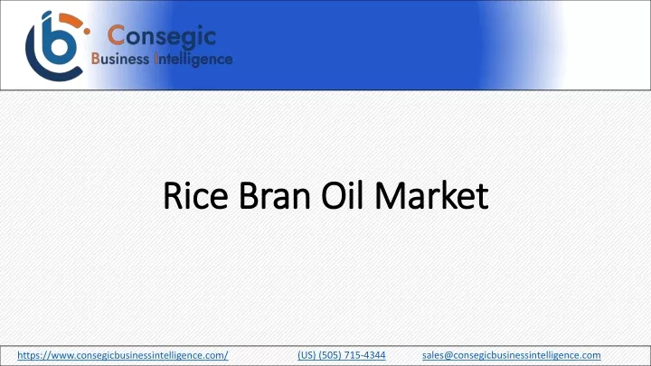 rice bran oil market