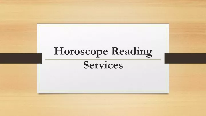 horoscope reading services