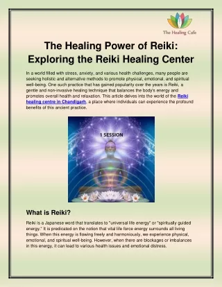 Reiki healing centre in Chandigarh