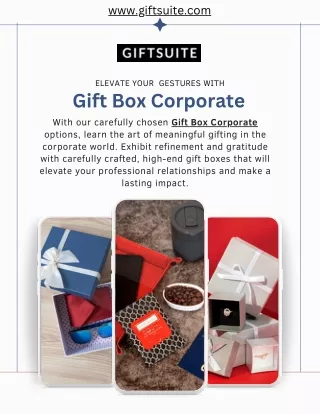 Elevate Your  Gestures with Gift Box Corporate