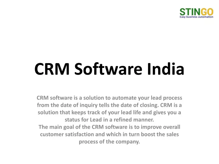 crm s oftware india