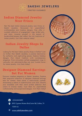 Indian Diamond Jewelry  Near Frisco