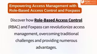 Empowering Access Management with Role-Based Access Control and Foxpass