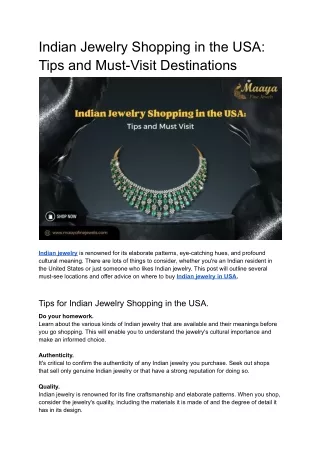 Indian Jewelry Shopping in the USA_ Tips and Must-Visit Destinations.docx