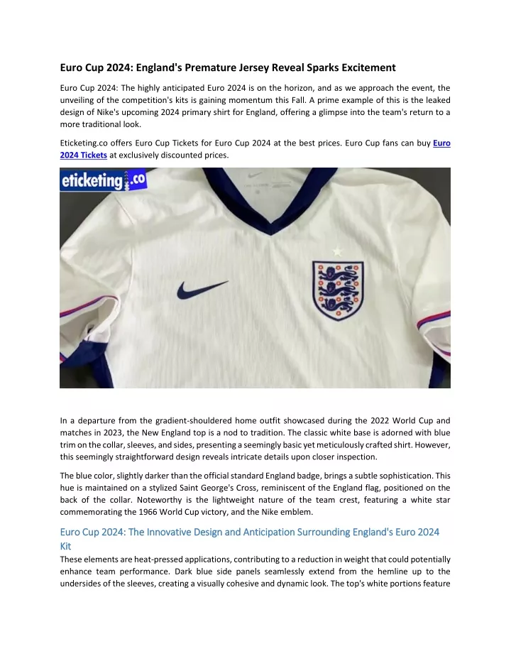 euro cup 2024 england s premature jersey reveal
