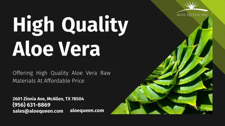 high quality aloe vera