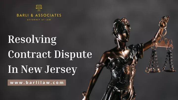 resolving contract dispute in new jersey