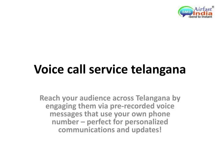voice call service telangana
