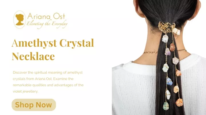 a methyst crystal necklace