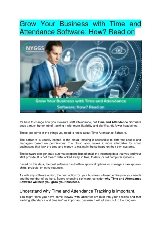 grow your business with time and attendance