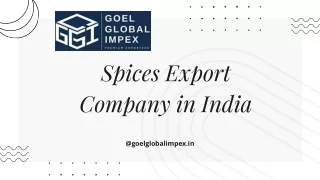 Spices Export Company in India