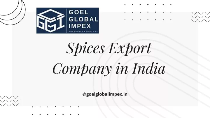 s pices export company in india