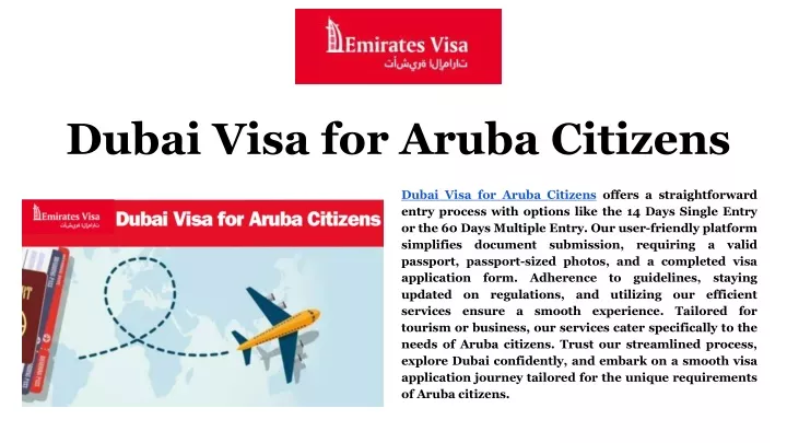 dubai visa for aruba citizens