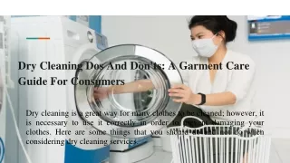 Dry Cleaning Dos And Don'ts_ A Garment Care Guide For Consumers