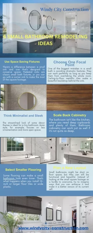 6 Small Bathroom Remodeling Idea | Windy City Construction