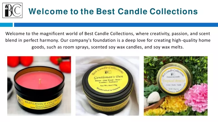 welcome to the best candle collections