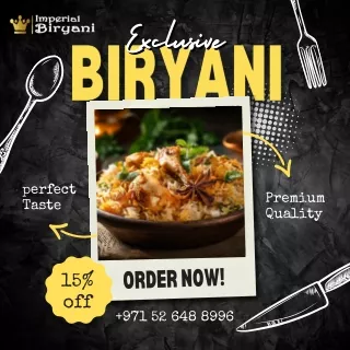 Culinary Odyssey Indian Restaurant near JVC - Imperial Biryani