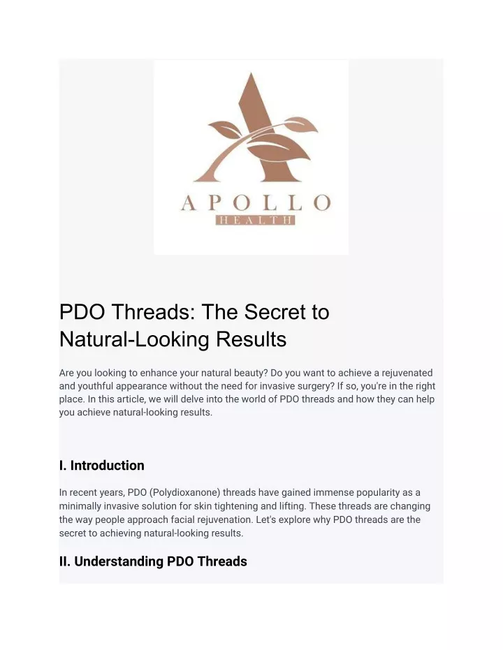 pdo threads the secret to natural looking results
