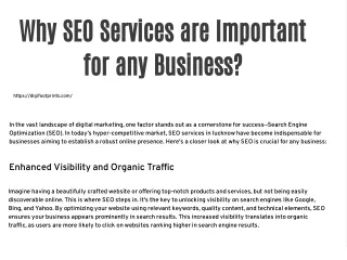 Why SEO Services are Important for any Business?