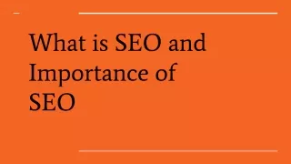 What is SEO and Importance of SEO