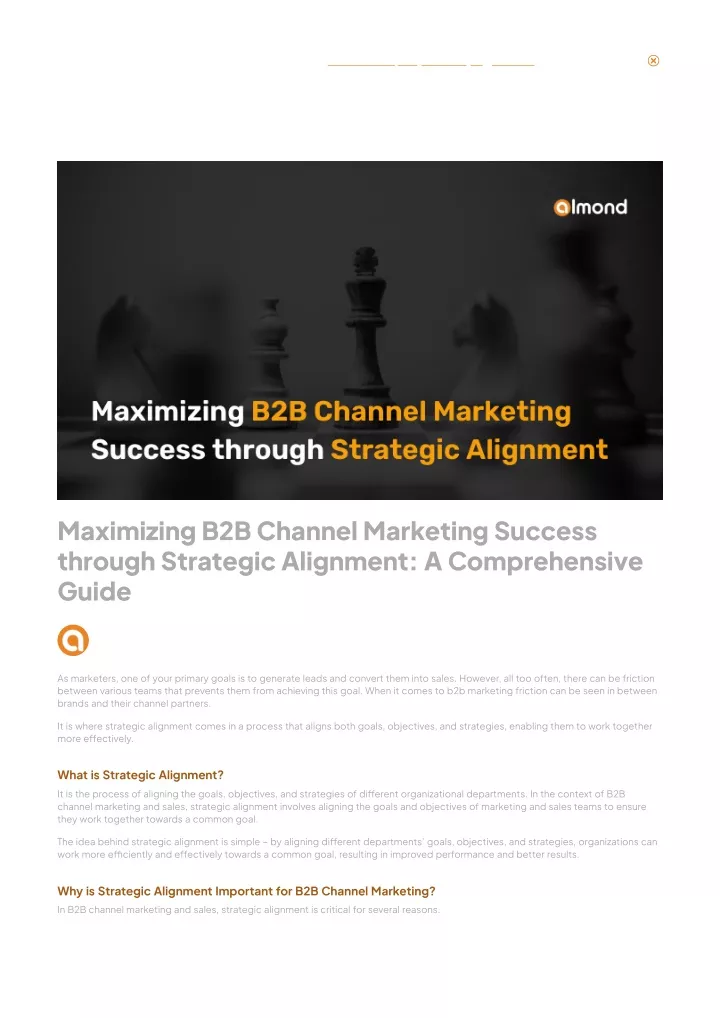 maximizing b2b channel marketing success through
