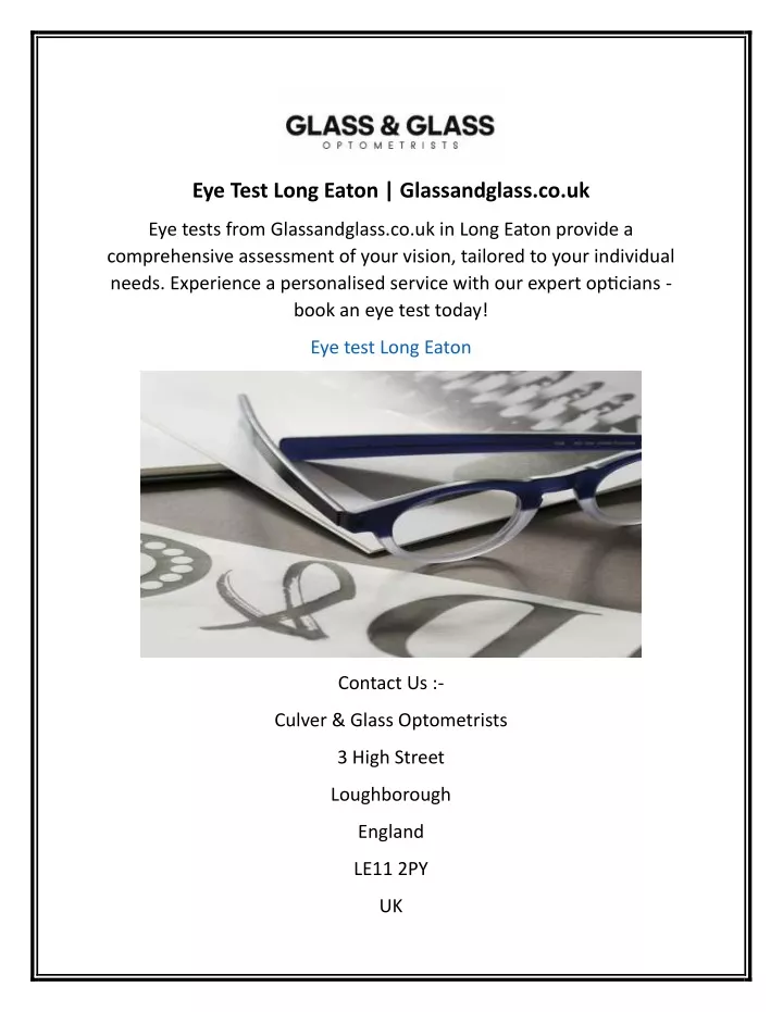 eye test long eaton glassandglass co uk