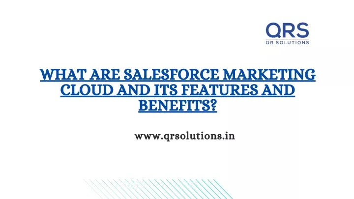 what are salesforce marketing cloud