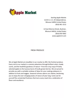sterling apple market 11215 e u s 24 independence