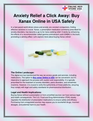 Buy xanax Online in USA