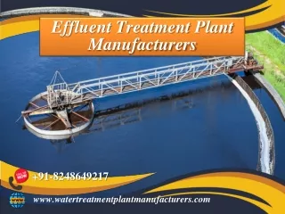 Effluent Treatment Plant ( ETP Plant) Manufacturers, Effluent Plant Turnkey Project Contractors Chennai