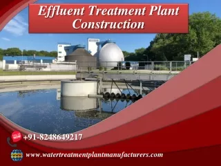 Effluent Treatment Plant Construction, ETP Plant Consultant, Effluent Water Plant Company Chennai