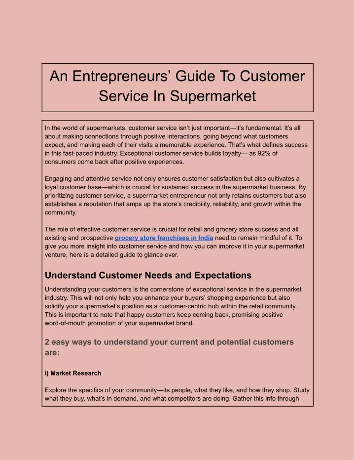 an entrepreneurs guide to customer service