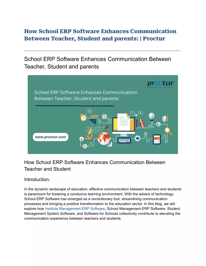 how school erp software enhances communication