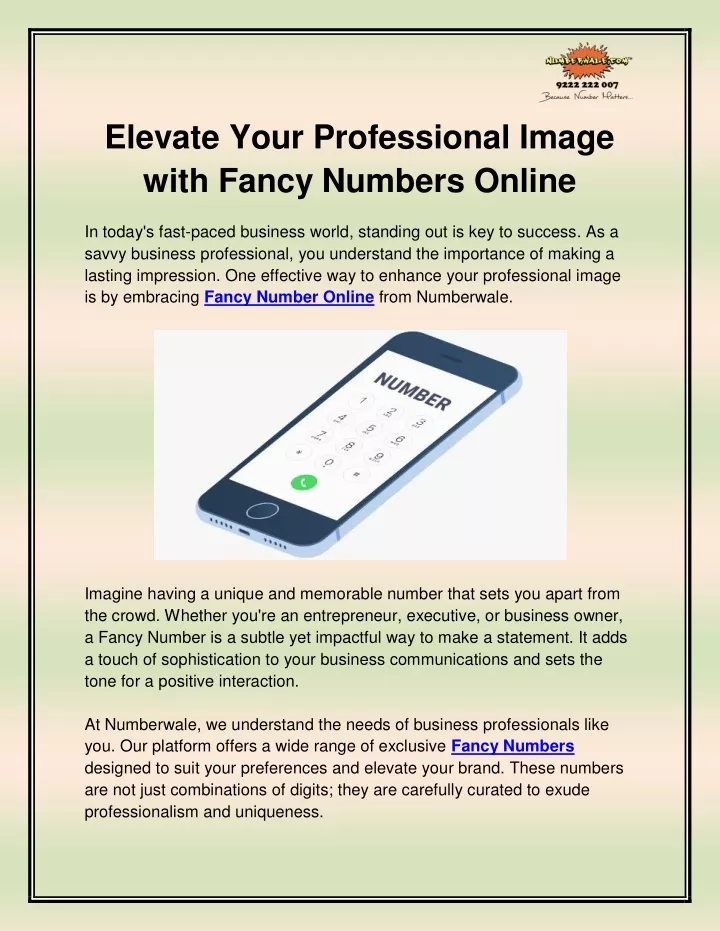 elevate your professional image with fancy